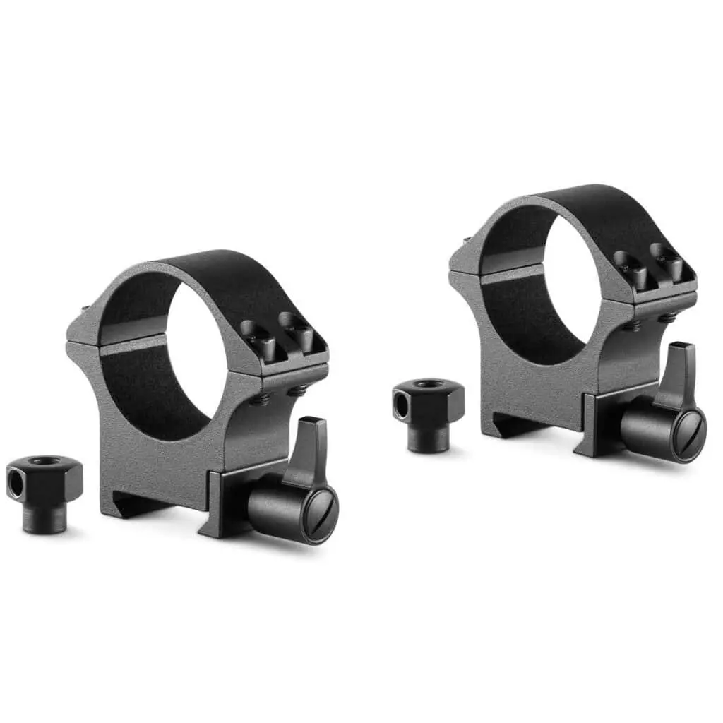 [23106 / 5054492231065] Hawke Profi Montage aus Stahl, Picatinny, 30mm Diameter, medium (Nut & Lever)